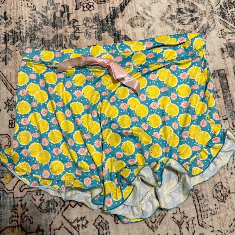 Jordan Lemon and Floral Print Pajama Set - Picture 2 of 3